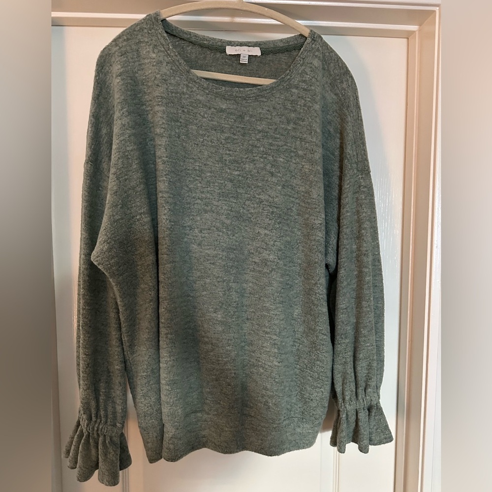 Anthropologie Women's Green Sweater size 2x